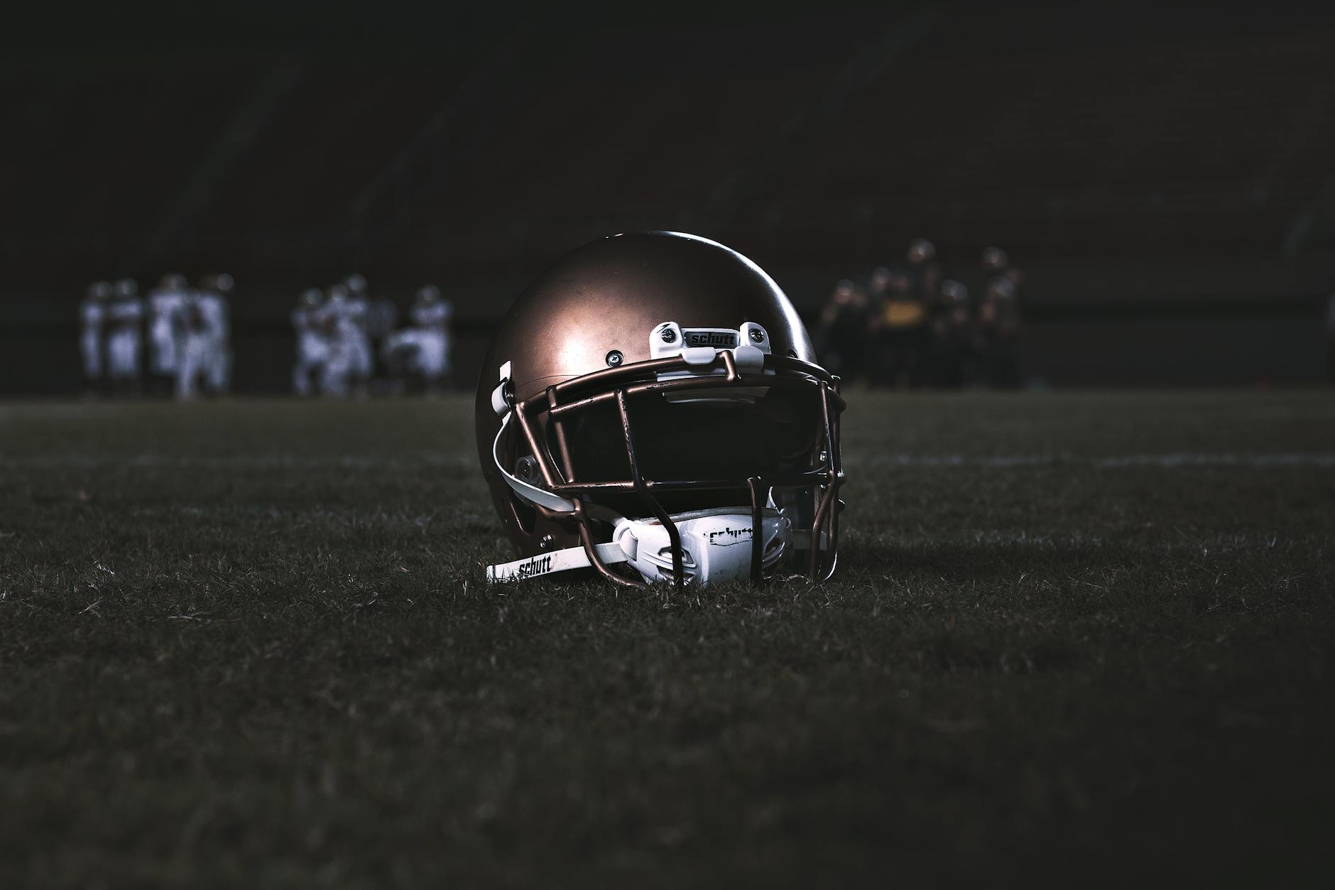 helmet on the ground